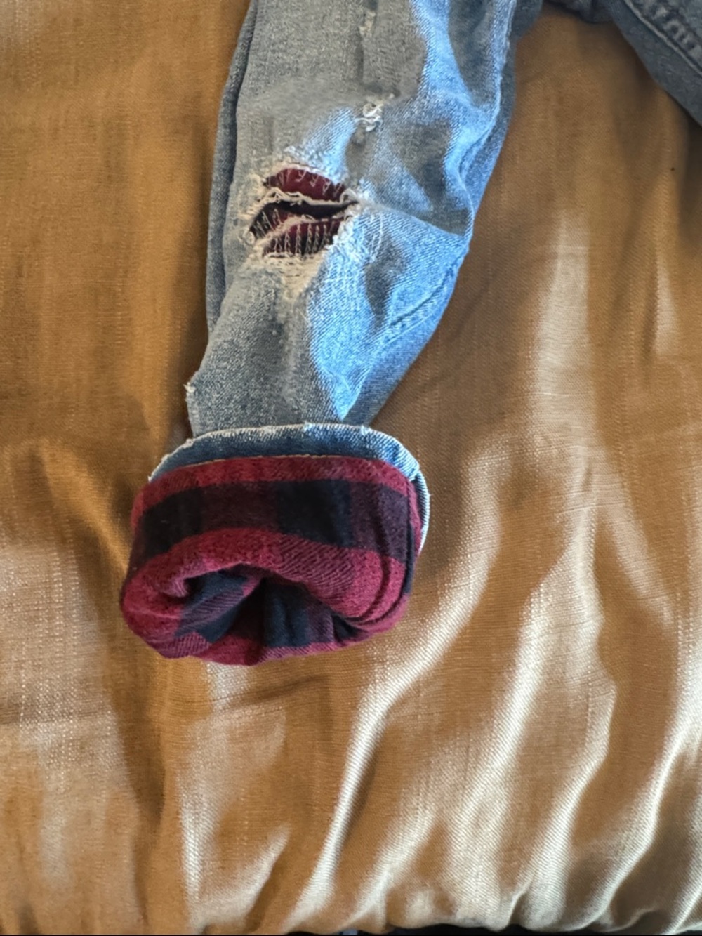 Kids Light Blue Ripped Jeans - Picture 4 of 6